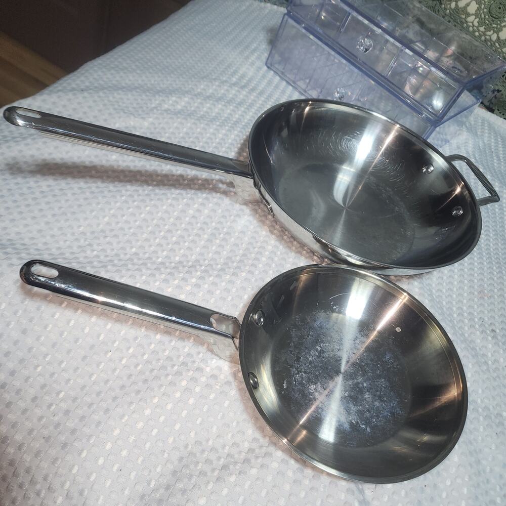 POTS & PANS FROM CALPHALON SET OF 2 STAINLESS STEEL PAN